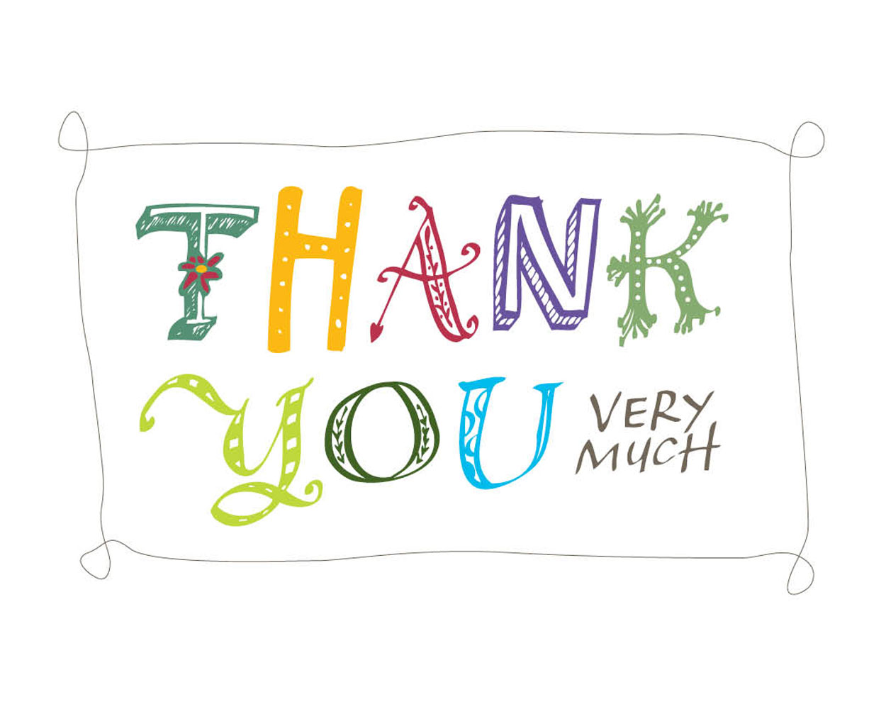 Thank You Card Lettering Stephanie Inman.